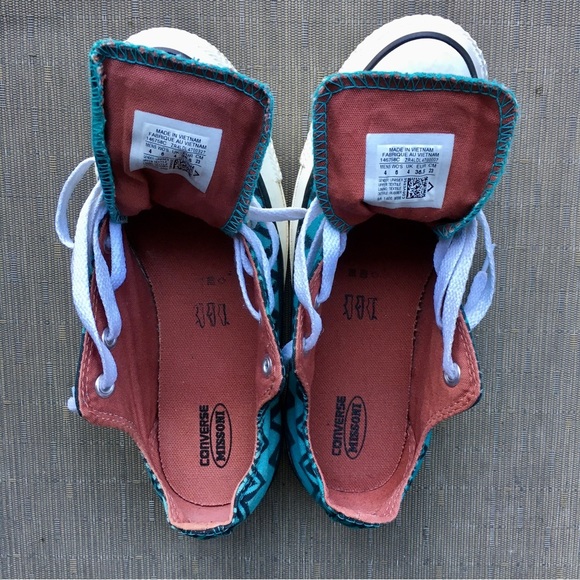 CONVERSE Missoni collab Chucks Chuck Taylor low top sneakers turquoise patterned - Picture 7 of 16